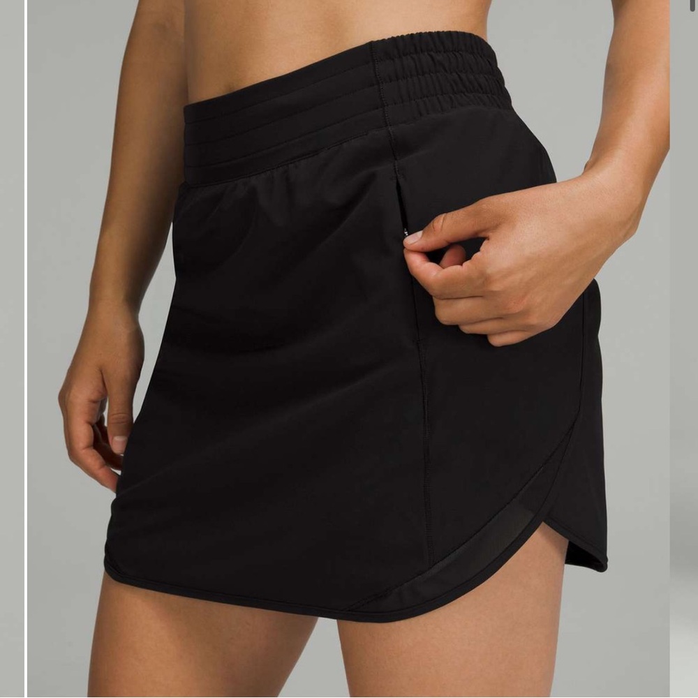 Lululemon Hotty Hot High-Rise Skirt *Long - Black sz 10